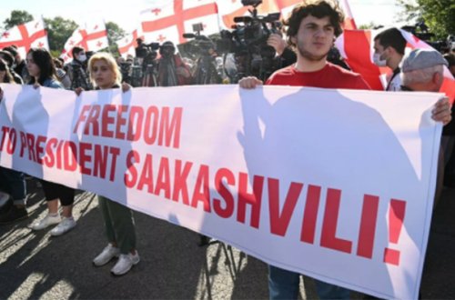Saakaşviliyə dəstək aksiyasında 4 nəfər saxlanıldı