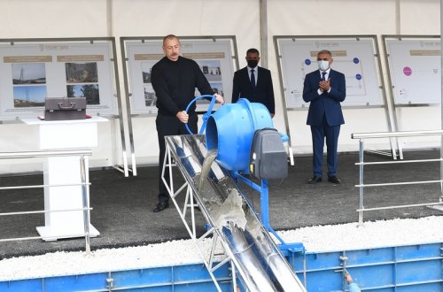 Prezident yeni “Hadrut” yarımstansiyasının təməlini qoyub- YENİLƏNİB