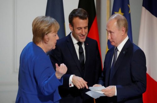 Putin, Makron və Merkel Ukraynadakı münaqişəni müzakirə ediblər