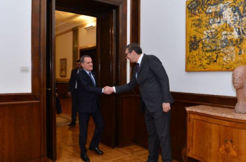 Ceyhun Bayramov Serbiya Prezidenti ilə görüşüb - FOTO