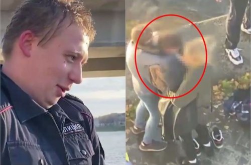 Körpüdən yıxılan 12 yaşlı qızın xilas edilmə anı - VİDEO