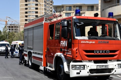 Masazırda binada yanğın olub