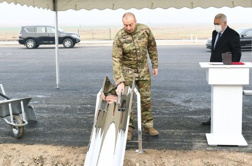 Prezident İlham Əliyev Füzuli-Ağdam avtomobil yolunun təməlini qoyub