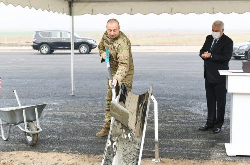 Azərbaycan Prezidenti Füzuli şəhərinin təməl daşını qoyub