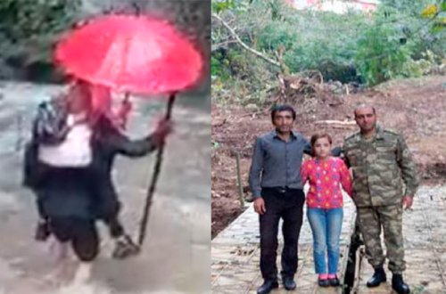 Çayın içindən keçib məktəbə gedirdilər, köməyə ordumuz çatdı - Foto