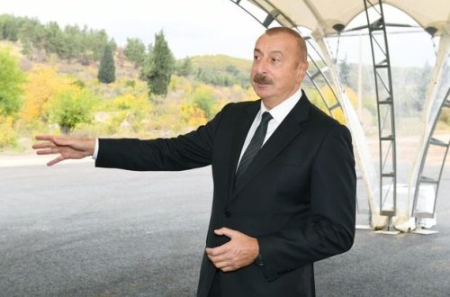 İlham Əliyev: “Buradan Naxçıvana yol açılacaq”