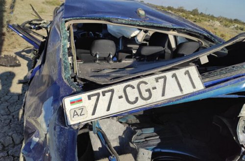 Şəhid xanımının öldüyü qəzanın görüntüləri - Fotolar