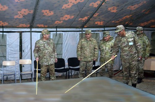 Laçında təlimlər: Zakir Həsənov izlədi, tapşırıqlar verdi - FOTO/VİDEO