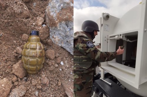 Bakının mərkəzində qumbara tapılıb - FOTO