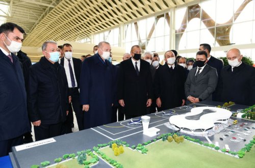 İlham Əliyev və Ərdoğan Füzuli aeroportunda - FOTO