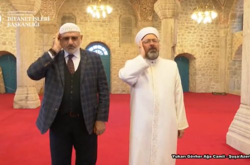 Ali Erbaş Şuşada azan oxudu - VİDEO
