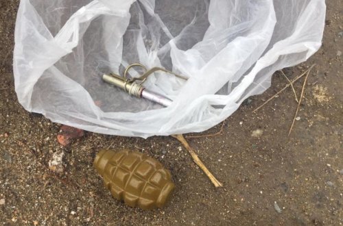 Bakıda əl qumbarası tapıldı - FOTO/VİDEO