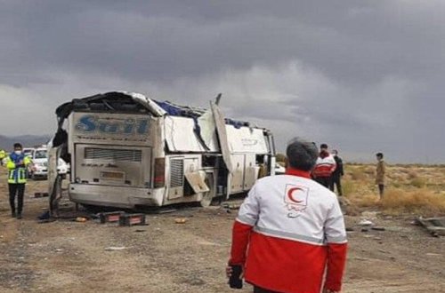 İranda sərnişin avtobusu aşıb, ölənlər var