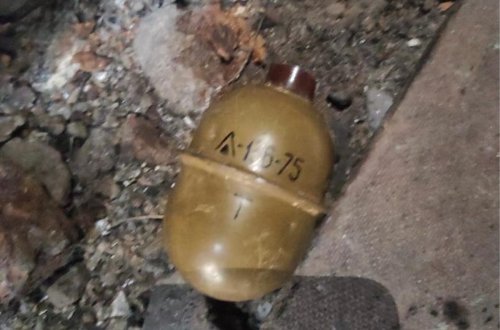 Bakıda küçədə qumbara aşkarlanıb - FOTO