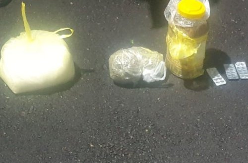 Bakı sakinləri Biləsuvarda külli miqdarda narkotiklə saxlanılıb