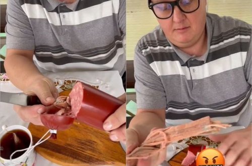 Россиянин обнаружил маску в колбасе - ВИДЕО