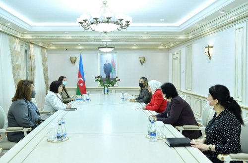 Sahibə Qafarova Azərbaycanda səfərdə olan türkiyəli qadın deputatlarla görüşüb
