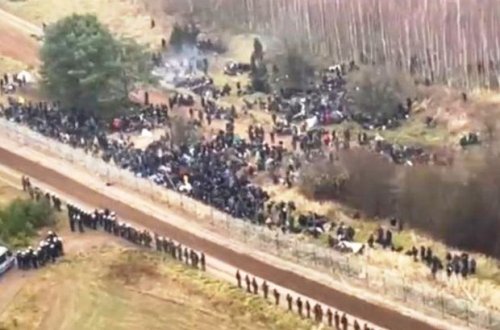 Belarus-Polşa sərhədində gərginlik: Miqrantlar əraziyə axışıb – VİDEO