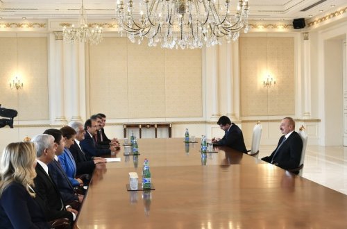 İlham Əliyev Türkiyə-Azərbaycan parlamentlərarası dostluq qrupunun nümayəndə heyətini qəbul edib