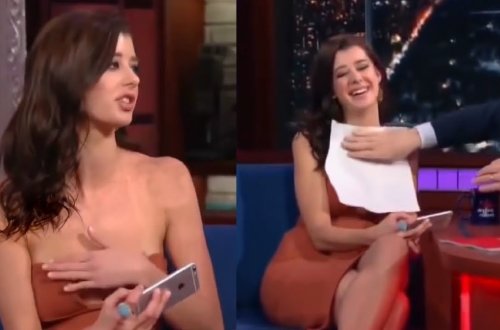 Canlı efirdə biabırçı anlar: Qız lüt qaldı +VİDEO