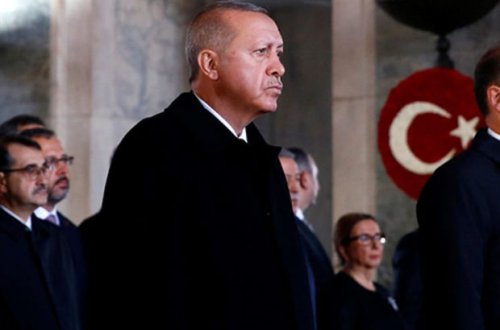 Ərdoğan Atatürkün anım mərasimində iştirak etdi - VİDEO