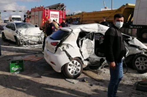 Ata və 8 yaşlı oğlunun öldüyü dəhşətli qəzanın görüntüləri yayıldı - VİDEO