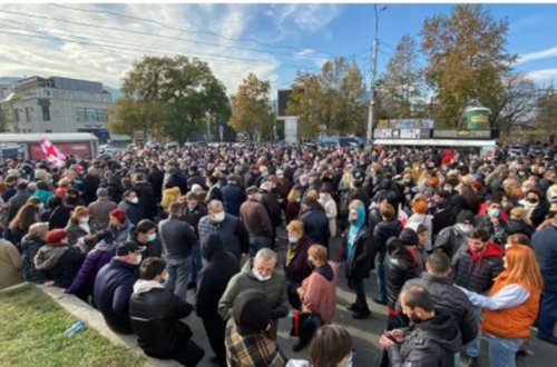 Saakaşvilinin tərəfdarları yenidən etiraz aksiyası keçirir