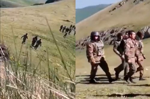 Azərbaycan hərbçiləri erməni əsgərlərini ərazilərimizdən belə qovdu - VİDEO