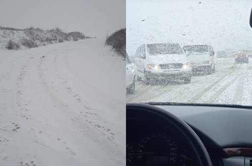 Автодорогу Шамахы-Исмайыллы замело снегом - ВИДЕО