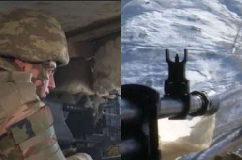 Şiddətli döyüşlər gedən ərazidən son görüntülər (VİDEO)