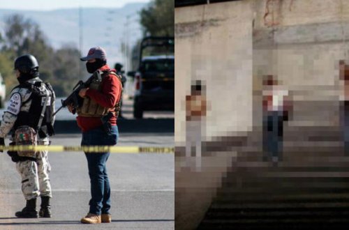 Meksikada dəhşət: İnsanları körpüdən asdılar- FOTO