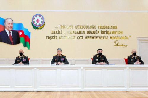 Nazir Daxili Qoşunların hərbçilərinə tapşırıqlar verdi - FOTO