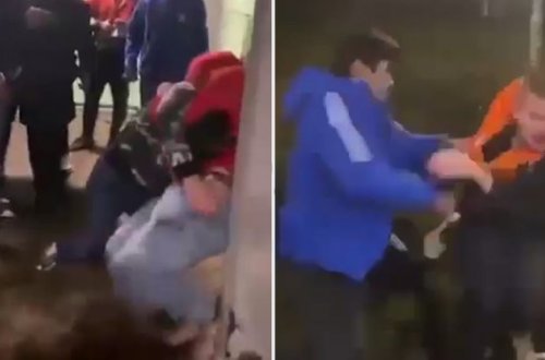 Kütləvi dava: silah çıxarmağına peşman oldu - VİDEO