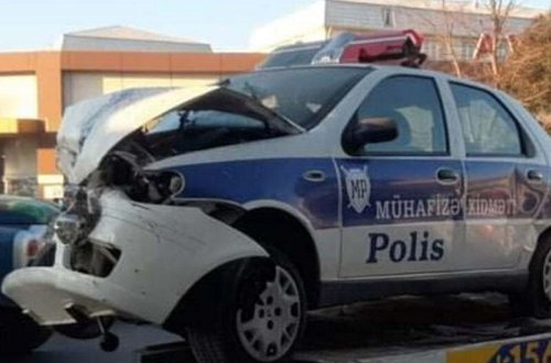 Polisin həlak olduğu qəzadan görüntülər - Foto