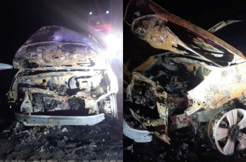 Sabirabadda kişi avtomobilin içində yanaraq öldü - FOTO