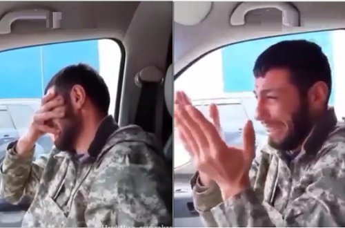Məğlub erməni hərbçi elə yanıqlı ağladı ki... - VİDEO