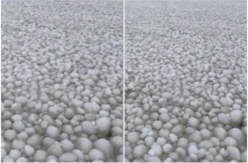 Nadir təbiət hadisəsi: Milyonlarla buzlu kürə gölün üzərini örtdü - VİDEO