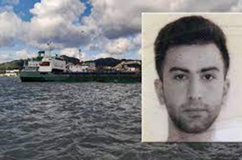 Azərbaycanlı gəmiçi Türkiyədə dənizə düşdü - Anbaan video