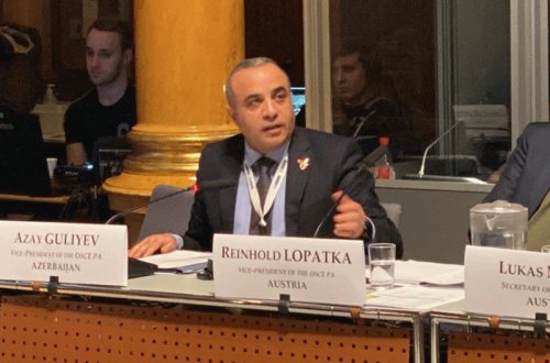 Azay Quliyev ATƏT PA-nın Büro iclasında Türkiyəyə qarşı ədalətsiz yanaşmaya etiraz edib