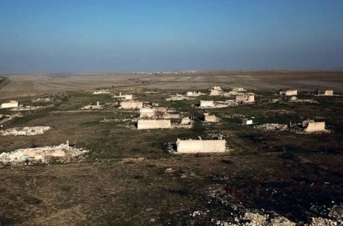 Кадры из освожденного от оккупации села Кештазлы - ВИДЕО