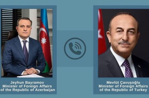 Azərbaycan və Türkiyə XİN rəhbərləri üçtərəfli bəyanatların icrasını müzakirə edib