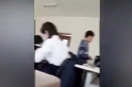Bakıda məktəbdə əxlaqsızlıq edən şagirdin görüntüləri yayıldı - VİDEO