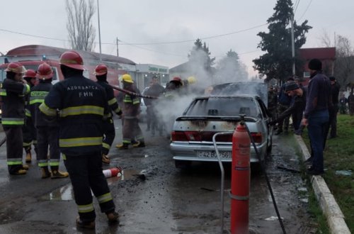 İşığı kəsilən şəxs “Azərişıq” əməkdaşının maşınını yandırdı - Foto