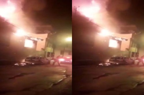 Həyatını riskə atıb avtomobilini alovun içindən çıxardı (VİDEO)