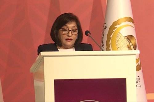 Sahibə Qafarova İƏT Pİ-nin Konfransında çıxış edib