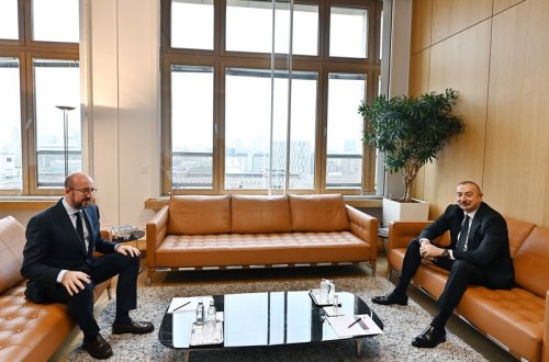 Brüsseldə İlham Əliyevlə Avropa İttifaqı Şurasının Prezidenti arasında görüş olub - YENİLƏNİB