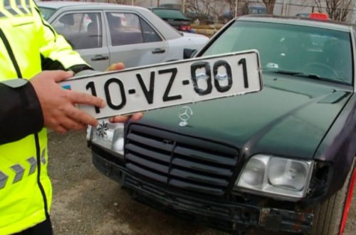 Saxta nömrə ilə avtomobil idarə edən şəxs saxlanıldı - FOTO/VİDEO