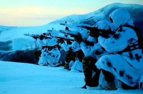 Komandolar şərti pusqudan məharətlə çıxdılar - FOTO/VİDEO