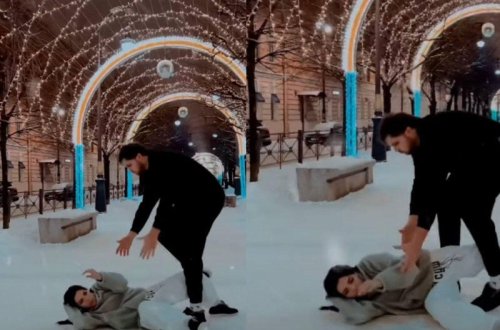 Romantik video çəkdirmək sevgisi qəza ilə bitdi - VİDEO