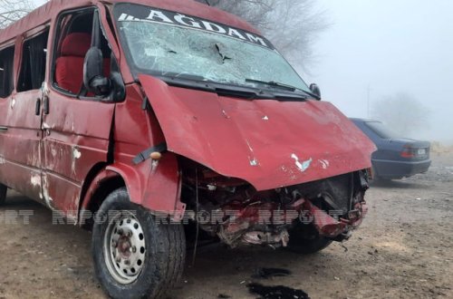 Kürdəmirdə ağır qəza: 1 nəfər ölüb, 4 nəfər xəsarət alıb - FOTO